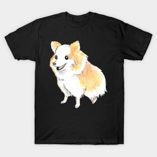 Pomeranian Dog Portrait in Watercolor T-Shirt